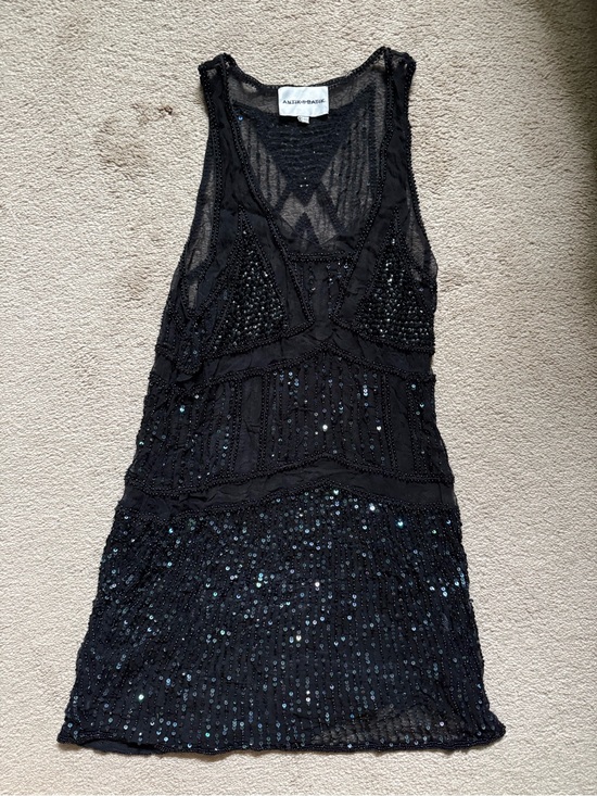 Antik Batik Dresses & Skirts - Antik Batik Black Beaded Sequin Mini Dress